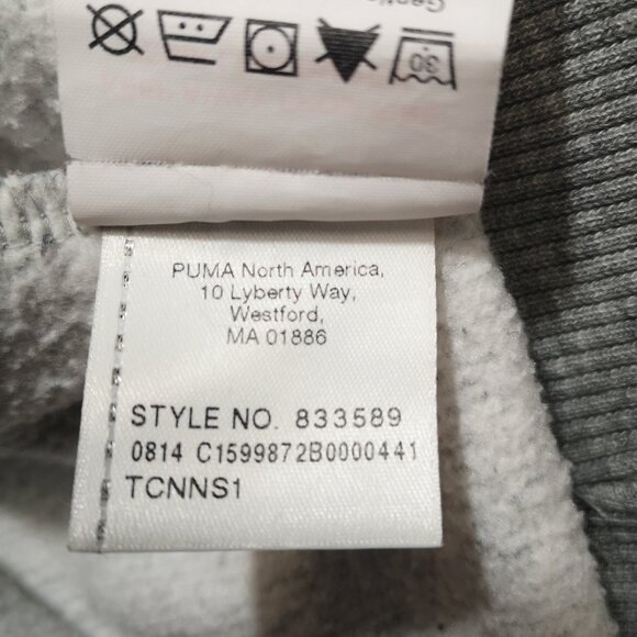 Puma Sport Lifestyle Men's Size Small Grey Fleece Lined Warm Cell Sweatshirt - Picture 6 of 10